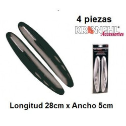 Kit 4 piezas 28cm Protector Adhesivo Paragolpes 28x5mm Negro