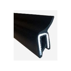 CR018 · 24x11.2mm Perfil Lamelunas Flocado · Tira rígida de 1 metro · Con metal interior