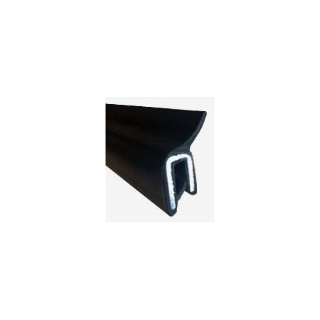 CR018 · 24x11.2mm Perfil Lamelunas Flocado · Tira rígida de 1 metro · Con metal interior