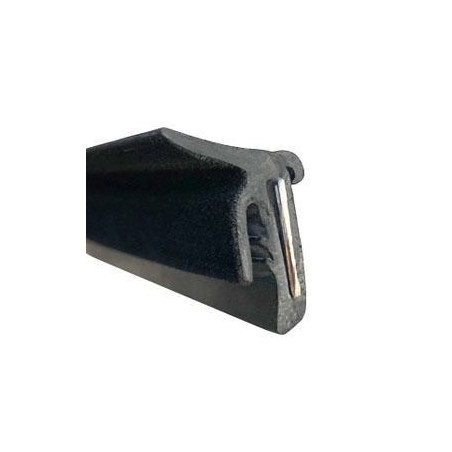 CR020 · 26.7x14.4mm Perfil Lamelunas Flocado · Tira semiflexible de 1.25 metros · Con metal interior · Renault