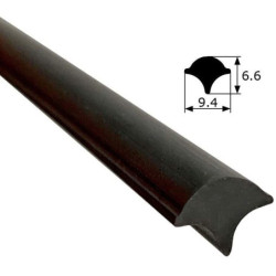 9.4x7.6mm Junquillo para Contorno de Cristal · Color Negro