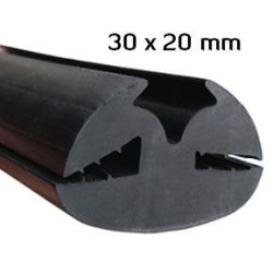 CR039 · 30x20mm Goma XL para Contorno Cristal · Caucho EPDM · Perfil para Uniones