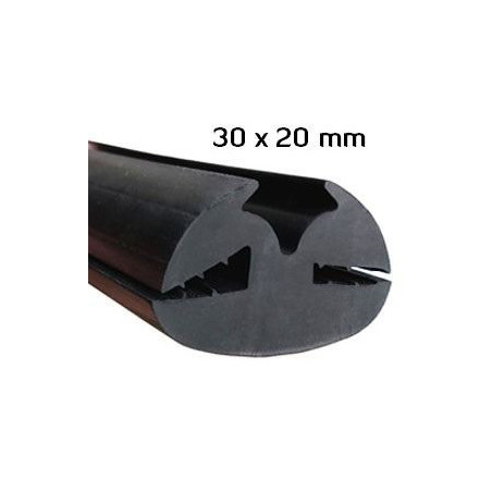 CR039 · 30x20mm Goma XL para Contorno Cristal · Caucho EPDM · Perfil para Uniones