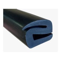 CR040 · 20x18mm Goma S para Contorno Cristal · Caucho EPDM · Perfil para Uniones
