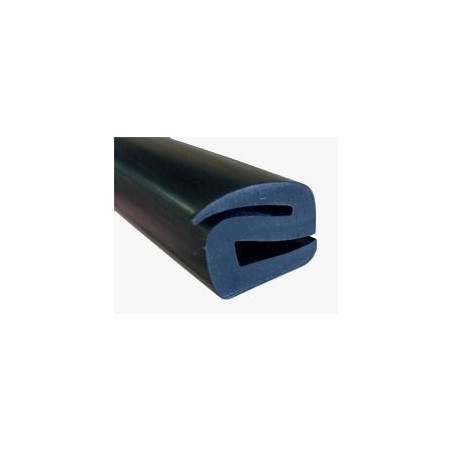 CR040 · 20x18mm Goma S para Contorno Cristal · Caucho EPDM · Perfil para Uniones
