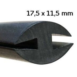 CR043 · 17.5x11.5mm Goma H · Perfil para unión de cristales