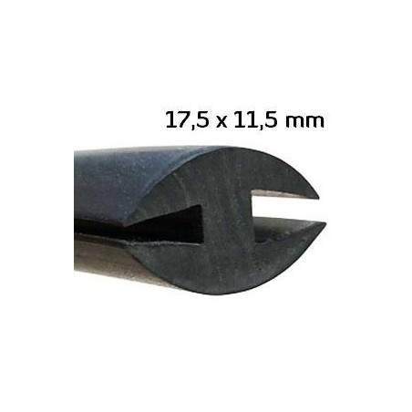 CR043 · 17.5x11.5mm Goma H · Perfil para unión de cristales