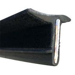 CR062 · 13.10x9.8mm Perfil Lamelunas Flocado · Tira semiflexible de 1.5 metros · Con metal interior