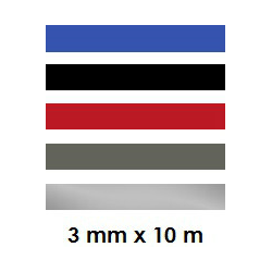 Cinta Vinilo 3mm · Rollo de 10 metros · Varios Colores