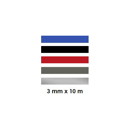 Cinta Vinilo 3mm · Rollo de 10 metros · Varios Colores