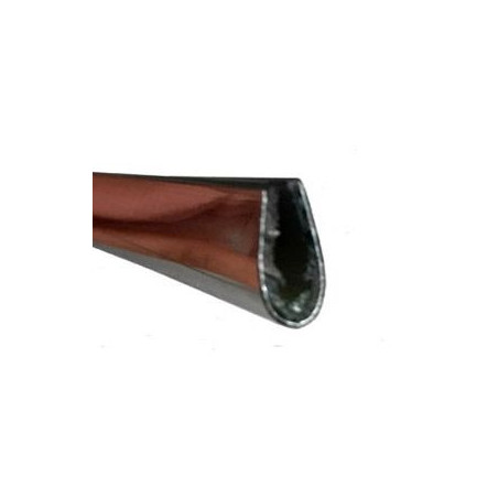 BP012 · 12.6x5mm Burlete Cromado Pvc · Interior Adhesivo · Vierteaguas Vehículos Clásicos