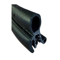 GM015 · 32.8x15.7mm Goma estanqueidad frontal + pestaña · Caucho EPDM