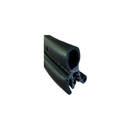 GM015 · 32.8x15.7mm Goma estanqueidad frontal + pestaña · Caucho EPDM