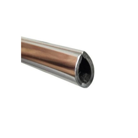 BP017 · 7.5x7mm Burlete Pvc Cromado · Adhesivo Interior