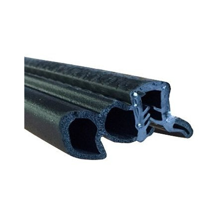 GP014 · 24.4x22.3mm Goma doble estanqueidad lateral para puerta Lateral · Caucho EPDM