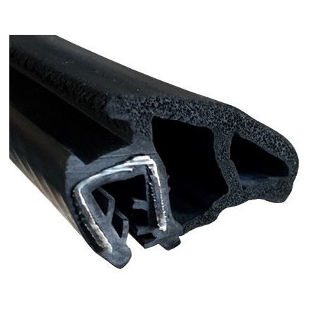 GP015 · 30x19mm Goma doble estanqueidad para puerta · Caucho EPDM