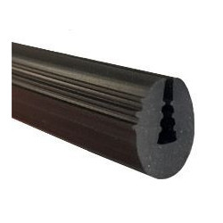 BP024 · 13x8mm Burlete de Goma Negra · Forma Ovalada
