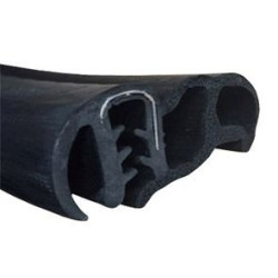 GP023 · 37x16mm Goma doble estanqueidad con pestaña lateral · Caucho EPDM