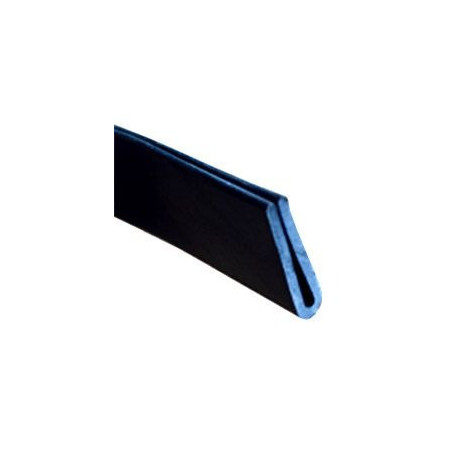 BP027 · 19x4.5mm Burlete de Goma · Color Negro · Extrafino