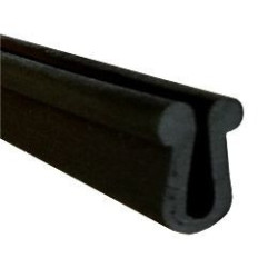 BP028 · 14.8x7.8mm Burlete de Goma · Color Negro · Remates Esféricos