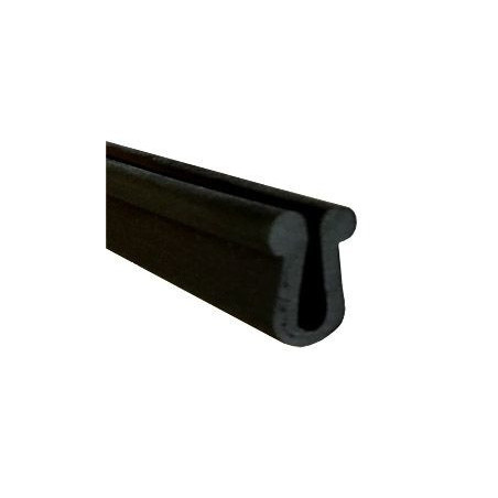 BP028 · 14.8x7.8mm Burlete de Goma · Color Negro · Remates Esféricos