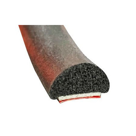 GV023/24 · 12x6mm Perfil Goma Industrial Multiusos · Caucho EPDM + Esponja