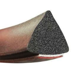 GV028/29 · 13.5x13.5mm Perfil Goma Industrial Triangular · Caucho EPDM + Esponja