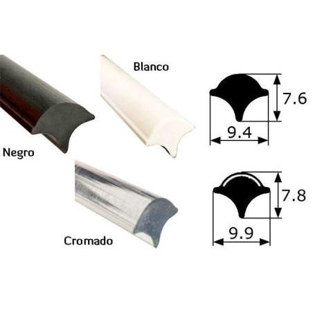 9.4x7.6mm Junquillo para Contorno de Cristal · Varios colores