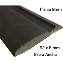 MA010 · 62x8mm Moldura Adhesiva Negra · Extra Ancha