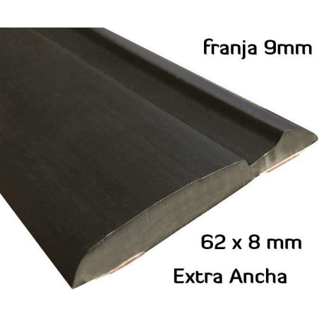 MA010 · 62x8mm Moldura Adhesiva Negra · Extra Ancha
