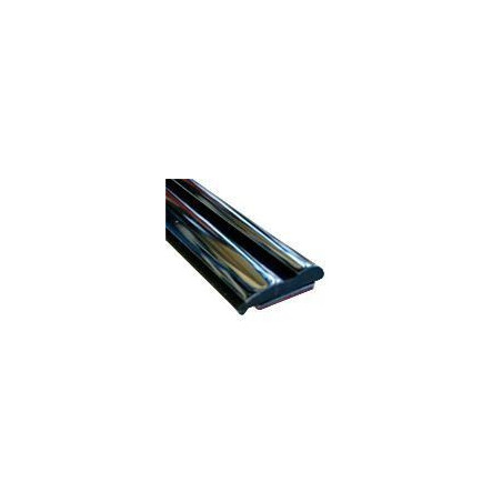 MA012 · 13x3mm Moldura Adhesiva Cromada + Franja Negra