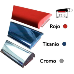 MA016/7/8 · 13.8x3mm Moldura Embellecedor Autoadhesivo · Colores Cromo/Rojo/Titanio