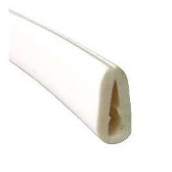 BP033 · 12.5x5mm Burlete Blanco Pvc · Semiflexible · Decoración y remates