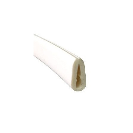 BP033 · 12.5x5mm Burlete Blanco Pvc · Semiflexible · Decoración y remates