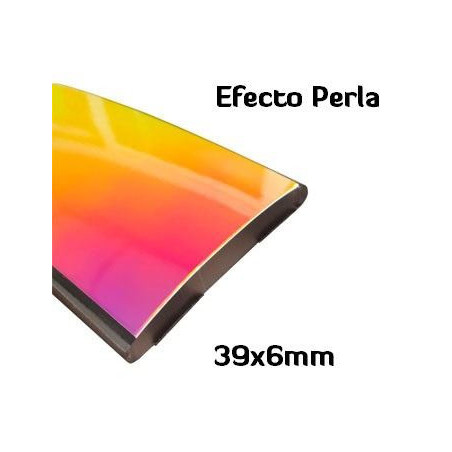 MA025 · 39x6mm Moldura Efecto Perla · Tornasolado