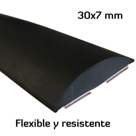 MA034 · 30x7mm Moldura Adhesiva Negra · Discreto y Elegante