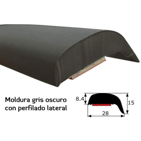 MA052 · 28x15mm Moldura Adhesiva con Perfilado Lateral
