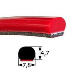 MA070 · 7.8x4.7mm Moldura Adhesiva Flexible · Color Rojo · Renault Super5