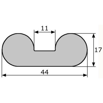 GV014 · 44x17mm Goma esponjosa industrial