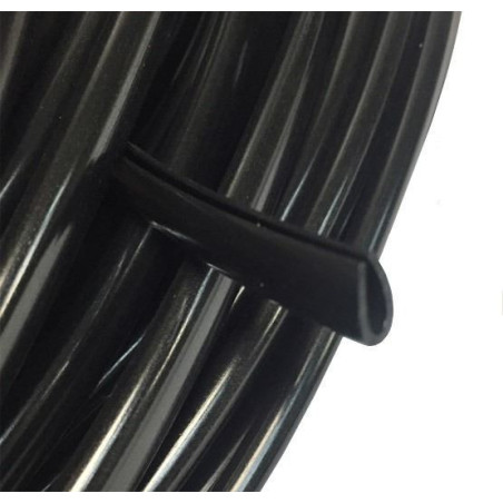 BP043 · 7.8x5.7mm Burlete Negro Pvc sin Adhesivo Interior