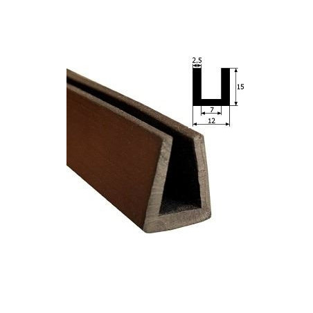 BP047 · 15x12mm Burlete Flexible Goma · Espesor 7-8mm