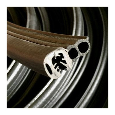 GP017 · 34x17mm Goma doble estanqueidad para puerta · Caucho EPDM