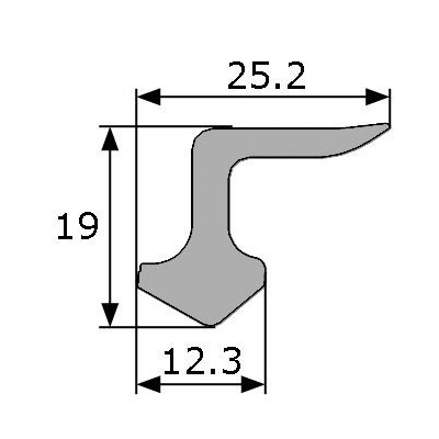 GP022 · 25.2x12.3mm Goma Esponjosa · EPDM Esponja · Clásicos + Industria