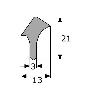 GP032 · 21x13mm Goma Esponjosa · EPDM Esponja · Clásicos + Industria