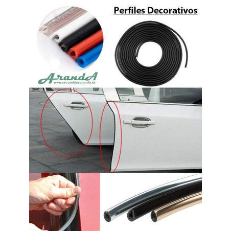 PVC Flex · 7.8x5.7mm Burlete Flexible · Adhesivo Interior · Varios colores