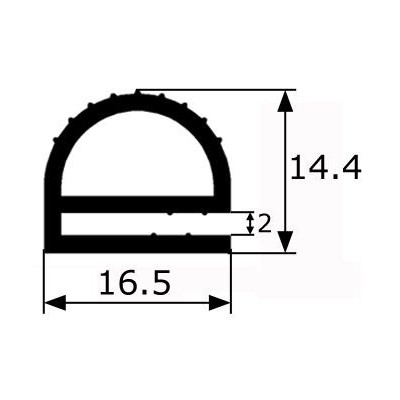 GV016 · 16.5x14.4mm Goma industrial