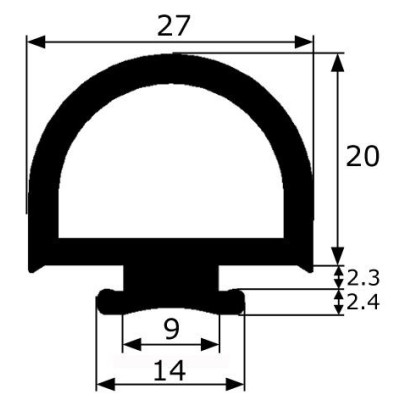 GV018 · 27x20mm Goma industrial