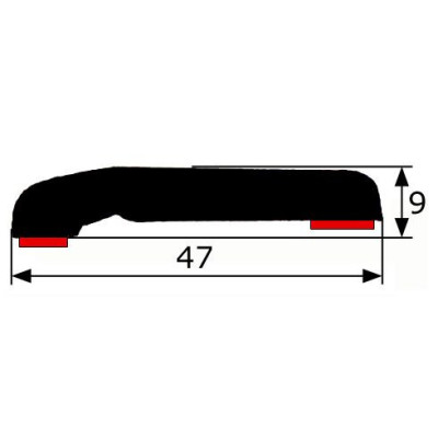 MA001 · 47x9mm Moldura Adhesiva Gris · Citroen AX