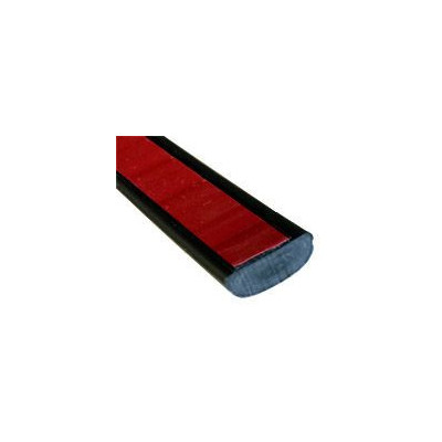 MA036/7 · 12x5.5mm Moldura Adhesiva Flexible · Colores Negro / Cromado