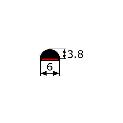 MA040 · 6x3.8mm Moldura Adhesiva Flexible · Color Cromado